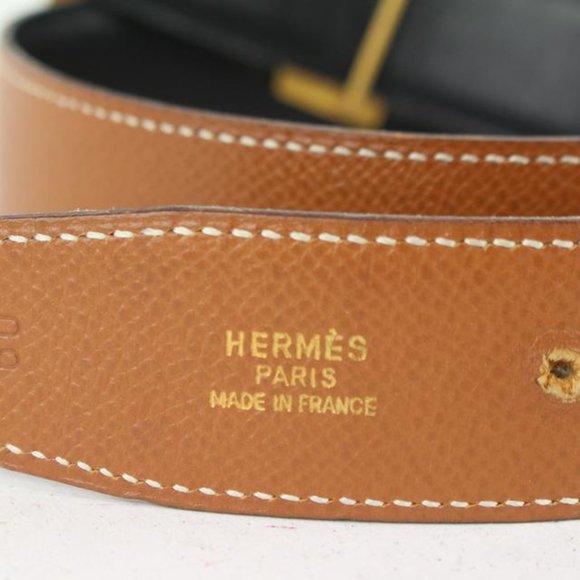 Hermès 32mm Reversible H Logo Belt Kit Brown x Black x Gold 1H96a main image 4